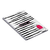 サボテン白黒パターン ノートブック (右側)