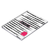 サボテン白黒パターン ノートブック (左側)