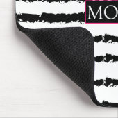 サボテン白黒模様モノグラム マウスパッド (コーナー)