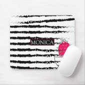 サボテン白黒模様モノグラム マウスパッド (マウス)