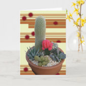 サボテン皿ガーデンノートカード#2 カード (黄色い花)