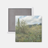 サボテン着色砂漠冷凍機磁石 マグネット (正面/裏面)