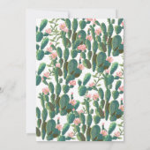 サボテン砂漠の愛デイトカードを保存 招待状 (裏面)