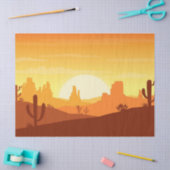 サボテン砂漠の風景 薄葉紙 (クラフト)