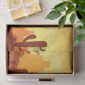 サボテン砂漠の風景 薄葉紙 (ギフト)