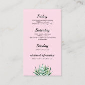 サボテン砂漠バチェロレッテ旅程バッジ挿入 名刺 (裏面)