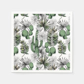 サボテン砂漠パターン スタンダードカクテルナプキン (正面)