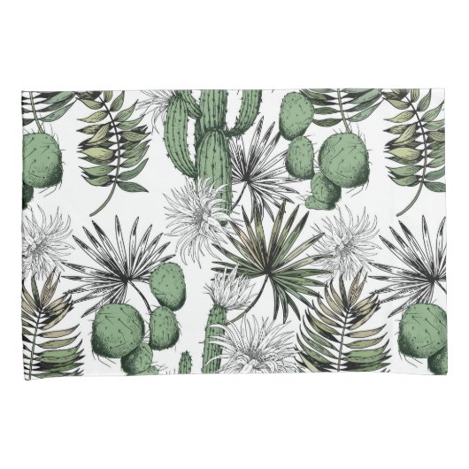 サボテン砂漠パターン 枕カバー (正面右)