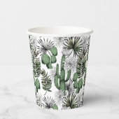 サボテン砂漠パターン 紙コップ (裏面)