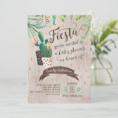 サボテン砂漠ベビーシャワー招待状 招待状 (スタンド正面)