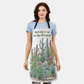 サボテン砂漠 エプロン (着用した状態)