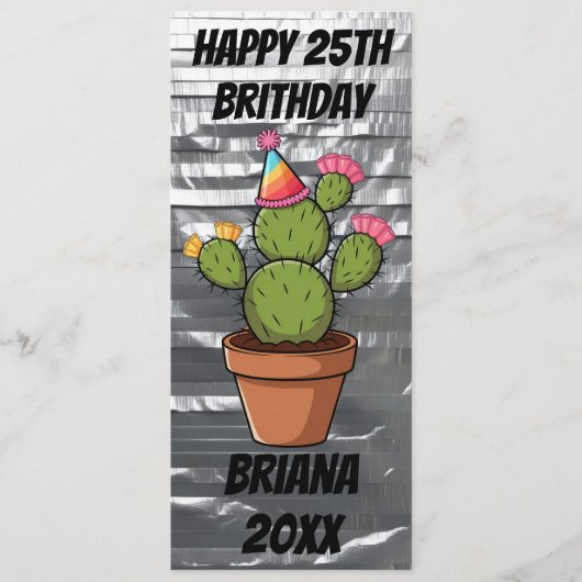 サボテン管テープ誕生日ブックマーク メニュー (正面)