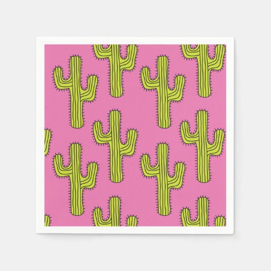 サボテン紙ナプキン スタンダードカクテルナプキン (正面)
