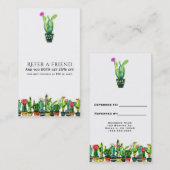 サボテン素朴のフローラ南西部の友人を参照 紹介カード (正面/裏面)