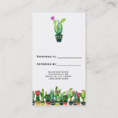 サボテン素朴のフローラ南西部の友人を参照 紹介カード (裏面)