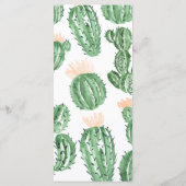 サボテン結婚のメニュー メニュー (裏面)