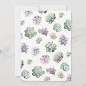 サボテン結婚の砂漠 招待状 (裏面)