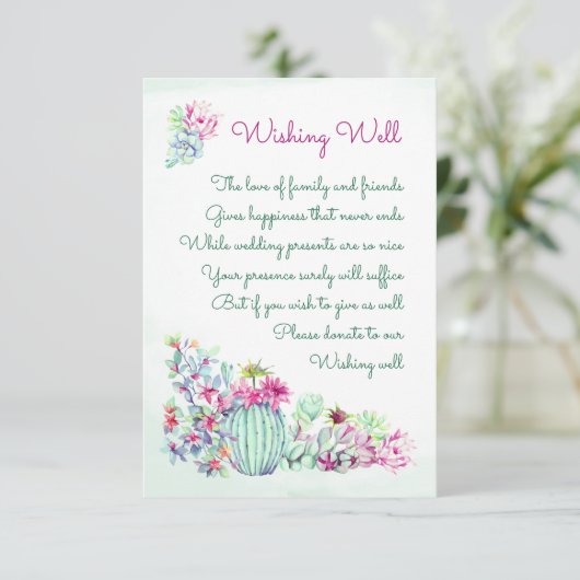 サボテン結婚の花の願い井戸カード エンクロージャーカード (スタンド正面)