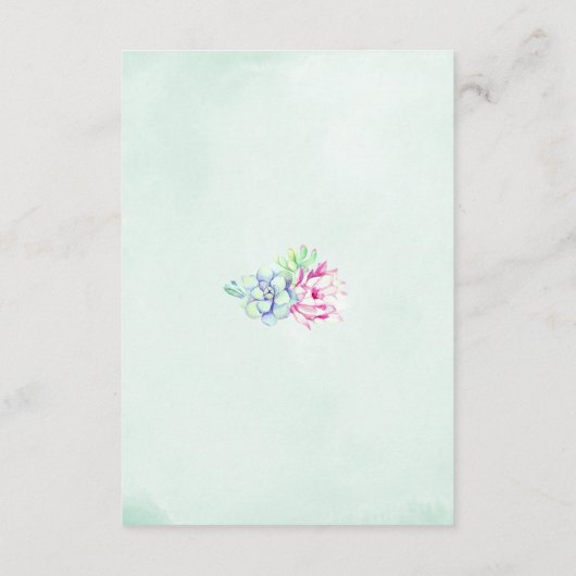 サボテン結婚の花の願い井戸カード エンクロージャーカード (裏面)