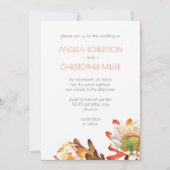 サボテン結婚の花 招待状 (正面)