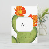サボテン結婚式招待状カード 招待状 (スタンド正面)