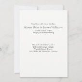 サボテン結婚式招待状カード 招待状 (裏面)