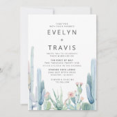 サボテン結婚式招待状 招待状 (正面)