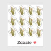 サボテン絵を描の手エレガント緑化植物 シール (シート)