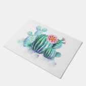 サボテン絵を描 ドアマット (アングル)