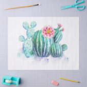 サボテン絵を描 薄葉紙 (クラフト)