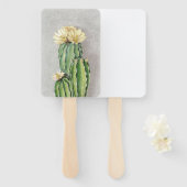 サボテン絵画の花 ハンドファン (正面&裏面)