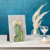 サボテン絵画の花 フォトプラーク (側面)