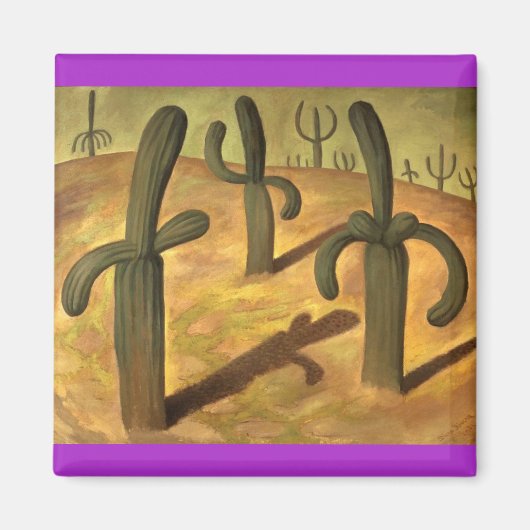 サボテン絵画ズ・ディエゴ・リベラ マグネット (正面)