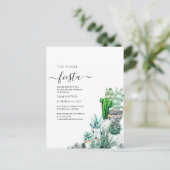 サボテン緑バチェロレッテ週末パーティー インビテーションポストカード (スタンド正面)