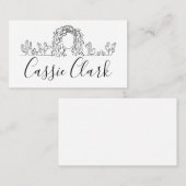 サボテン美しいサロン名刺 名刺 (正面/裏面)