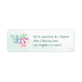 サボテン花と多肉植物 ラベル