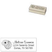 サボテン花の住所 ラバースタンプ (押印)