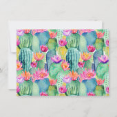 サボテン花の水の色NAME砂漠カラフル ノートカード (裏面)