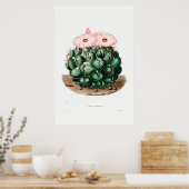 サボテン花サボテン植物のImagのノーパルスケッチ ポスター (キッチン)