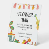 サボテン花バーブライダルシャワー表記号 台座サイン (正面)