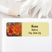 サボテン花フォトブライトオレンジフローラ ラベル (インサイチュ)