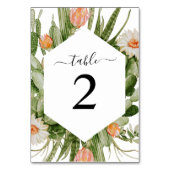 サボテン花フレームテーブ結婚ル2のテーブル番号 テーブルナンバー (裏面)