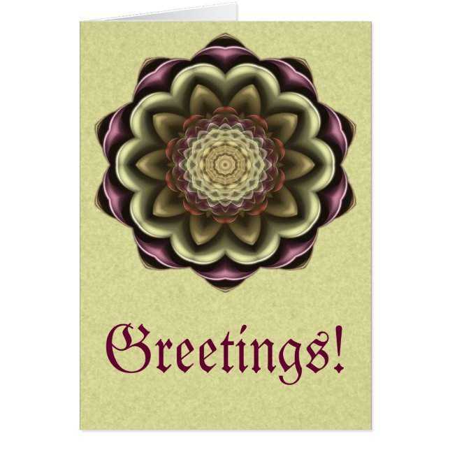 サボテン花万華鏡のように千変万化するパターン曼荼羅 (正面)