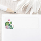 サボテン花差出人住所ラベル ラベル (インサイチュ)