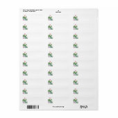 サボテン花差出人住所ラベル ラベル (フルシート)