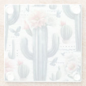 サボテン花 ガラスコースター (裏面)