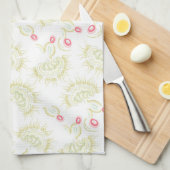 サボテン花 キッチンタオル (四つ折り)