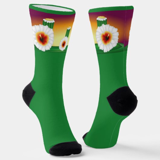 サボテン花 ソックス (傾斜あり)