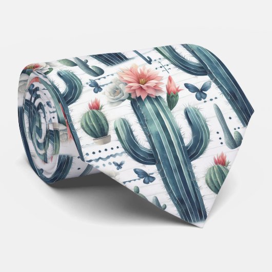 サボテン花 ネクタイ (ロール)