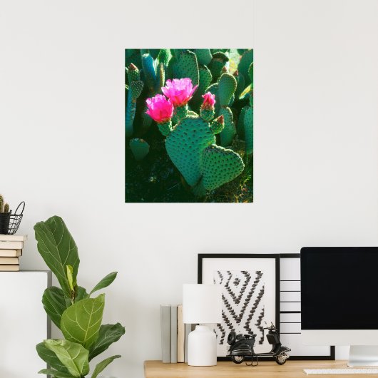サボテン花 ポスター (ホームオフィス)